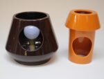Vintage Italian Modern Ceramiche Capodarco Orange and Brown Bedside/Table Lamps - Image 12