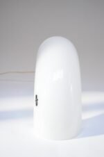 Italian Modernist Milk Glass Arched Table Lamp by Linea Gb Milano - Image 5