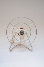 Small Vintage Italian Modern Pink Table/Wall-Mounted Fan - Image 2