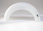 Italian Modernist Milk Glass Arched Table Lamp by Linea Gb Milano - Image 3