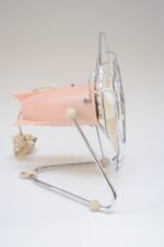 Small Vintage Italian Modern Pink Table/Wall-Mounted Fan - Image 3