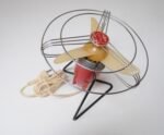 Small Vintage Italian Modern Red Table/Wall-Mounted Fan by MSM Milano - Image 7