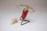 Small Vintage Italian Modern Red Table/Wall-Mounted Fan by MSM Milano - Image 9