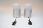 Pair of Vintage Italian Opaline Glass and Aluminum Table Lamps - Image 11