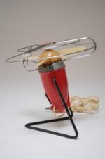 Small Vintage Italian Modern Red Table/Wall-Mounted Fan by MSM Milano - Image 12