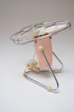 Small Vintage Italian Modern Pink Table/Wall-Mounted Fan - Image 6