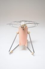 Small Vintage Italian Modern Pink Table/Wall-Mounted Fan - Image 9