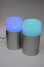 Pair of Vintage Italian Opaline Glass and Aluminum Table Lamps - Image 13