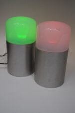 Pair of Vintage Italian Opaline Glass and Aluminum Table Lamps - Image 15