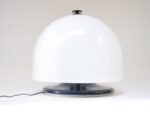 Vintage Italian Space Age Dome Mushroom Table Lamp in Enameled Metal and Acrylic - Image 2