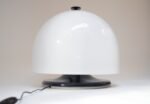 Vintage Italian Space Age Dome Mushroom Table Lamp in Enameled Metal and Acrylic - Image 3