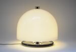Vintage Italian Space Age Dome Mushroom Table Lamp in Enameled Metal and Acrylic - Image 9