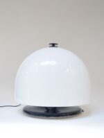 Vintage Italian Space Age Dome Mushroom Table Lamp in Enameled Metal and Acrylic - Image 6