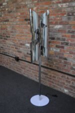 Vintage Italian Space Age Sculptural Chrome and Acrylic Floor Lamp - Image 3
