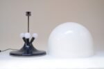 Vintage Italian Space Age Dome Mushroom Table Lamp in Enameled Metal and Acrylic - Image 10