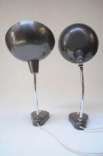 Pair of Vintage Italian Modern Industrial Chromed-Metal Task Lamps by Seminara - Image 8