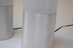 Pair of Italian Modern Bedside/Table Lamps in Opaline Glass and Brushed Aluminum - Image 13