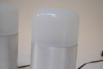 Pair of Italian Modern Bedside/Table Lamps in Opaline Glass and Brushed Aluminum - Image 12