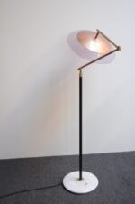 Italian Modernist "Orléans" Brass and Acrylic Adjustable Floor Lamp by Stilux - Image 7