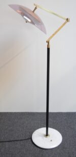 Italian Modernist "Orléans" Brass and Acrylic Adjustable Floor Lamp by Stilux - Image 8