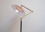 Italian Modernist "Orléans" Brass and Acrylic Adjustable Floor Lamp by Stilux - Image 11