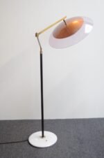 Italian Modernist "Orléans" Brass and Acrylic Adjustable Floor Lamp by Stilux - Image 6