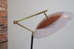 Italian Modernist "Orléans" Brass and Acrylic Adjustable Floor Lamp by Stilux - Image 12