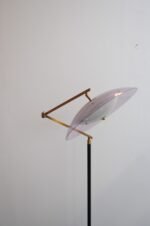 Italian Modernist "Orléans" Brass and Acrylic Adjustable Floor Lamp by Stilux - Image 13