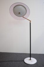 Italian Modernist "Orléans" Brass and Acrylic Adjustable Floor Lamp by Stilux - Image 4