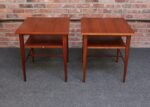 Pair of Paul Mccobb Calvin Group Mahogany and Brass Nightstands for Directional - Image 9