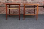 Pair of Paul Mccobb Calvin Group Mahogany and Brass Nightstands for Directional - Image 11