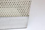Set of Two Vintage White and Cream Perforated Wastebaskets after Mathieu Matégot - Image 15