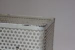 Set of Two Vintage White and Cream Perforated Wastebaskets after Mathieu Matégot - Image 16
