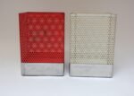 Set of Two Vintage White and Cream Perforated Wastebaskets after Mathieu Matégot - Image 9