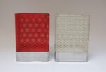 Set of Two Vintage White and Cream Perforated Wastebaskets after Mathieu Matégot - Image 7