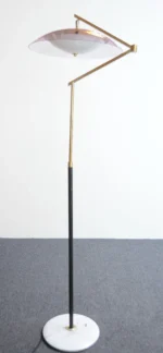 Italian Modernist "Orléans" Brass and Acrylic Adjustable Floor Lamp by Stilux - Image 9