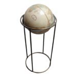 Vintage Standing Replogle World Globe on Tubular Brass Base