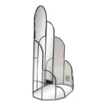 German Art Deco-Style 'Octagon Glaskunst Handarbeit' Vanity / Wall Mirror in Pewter