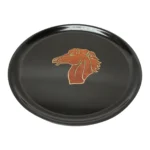 Mid-Century Black Resin Inlaid "Equestrian" Plate by Couroc for Gump's