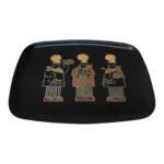 Mid-Century Black Resin Inlaid "Three Chefs" Tray by Couroc