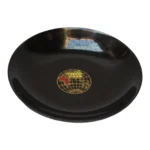 Mid-Century Black Resin Inlaid "World Globe" Plate by Couroc