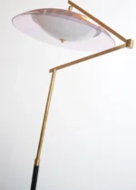 Italian Modernist "Orléans" Brass and Acrylic Adjustable Floor Lamp by Stilux - Image 10
