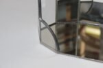 German Art Deco-Style 'Octagon Glaskunst Handarbeit' Vanity / Wall Mirror in Pewter - Image 10