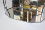 German Art Deco-Style 'Octagon Glaskunst Handarbeit' Vanity / Wall Mirror in Pewter - Image 9