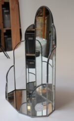 German Art Deco-Style 'Octagon Glaskunst Handarbeit' Vanity / Wall Mirror in Pewter - Image 3