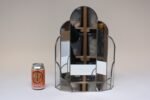 German Art Deco-Style 'Octagon Glaskunst Handarbeit' Vanity / Wall Mirror in Pewter - Image 7