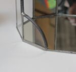 German Art Deco-Style 'Octagon Glaskunst Handarbeit' Vanity / Wall Mirror in Pewter - Image 15