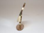 Petite Vintage Polished Brass Swiveling Double Sided Glass Vanity Table Mirror - Image 11