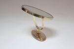 Petite Vintage Polished Brass Swiveling Double Sided Glass Vanity Table Mirror - Image 10