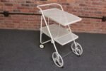 Mid-Century Modern Painted Metal Garden Tea/Bar Cart Trolley - Image 3